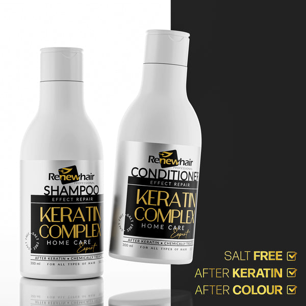 RH Keratin Complex Kit Shampoo,Condition and Leavein 3X 300ml Renew