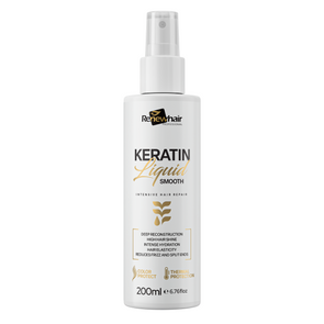 Keratin Liquid Smooth, Anti-Frizz Heat Protection for Curly, Wavy, Straight Hair, 200ml