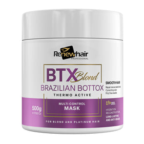 Renew Hair Professional Hair Mask BTX BLONDE 500g Botosmart Brazilian Treatment Anti Frizz Thermo Active Multi Control Smooth Renew