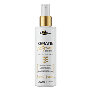 Keratin Liquid Smooth, Anti-Frizz Heat Protection for Curly, Wavy, Straight Hair, 200ml