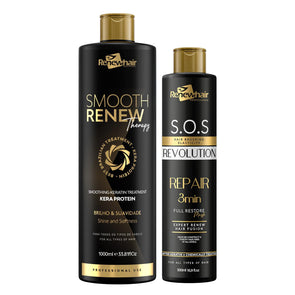 Smooth Renew Keratin Protein Vegan 1000ml keratin 500ml Hair fusion