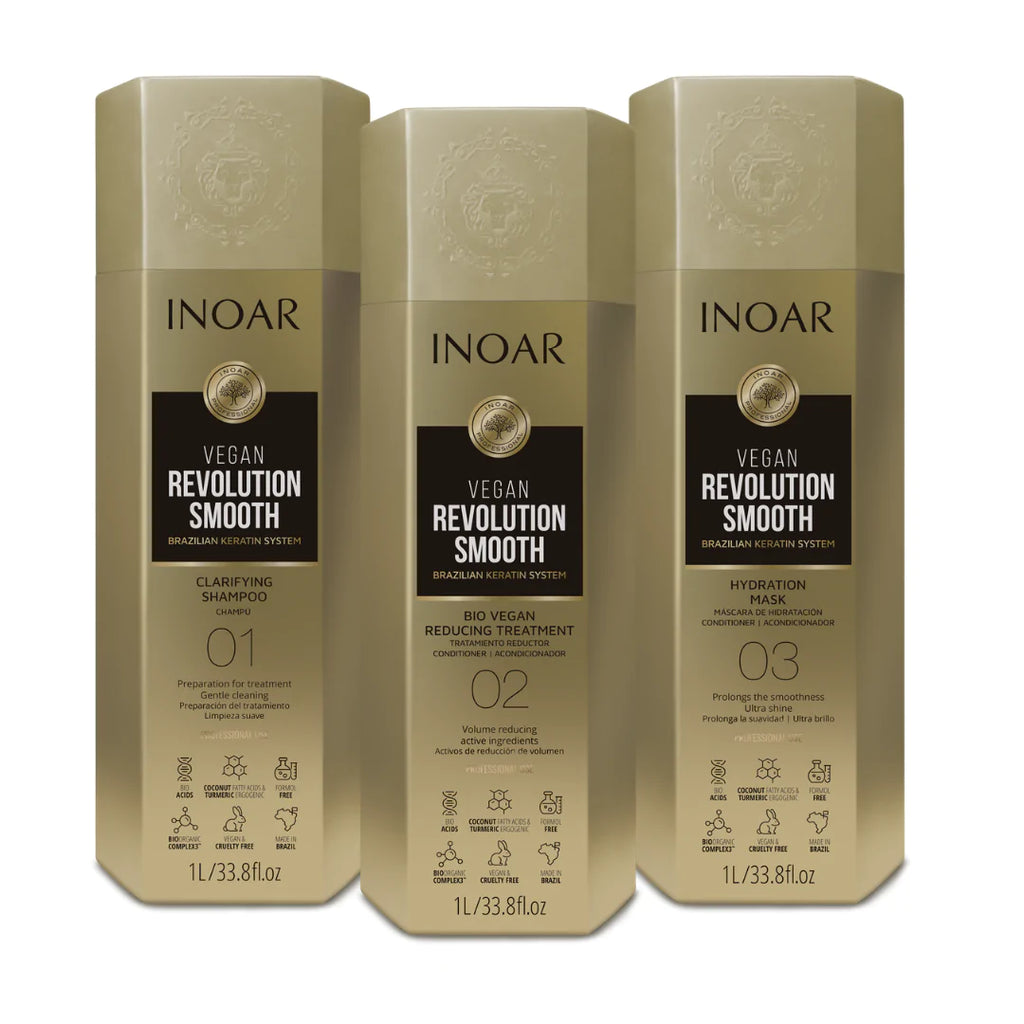 INOAR KERATIN REVOLUTION SMOOTH KIT 3x1000ml (9 ways to use