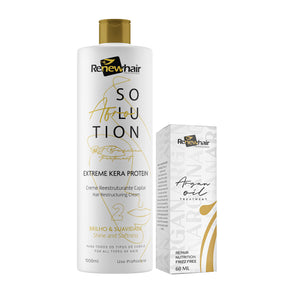 AFRO Keratin Smoothing Renew System 1000ml + Argan Oil 60ml