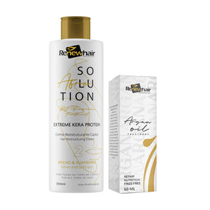 RENEW AFRO Keratin Renew Smoothing System 500ml + Argan Oil 60ml